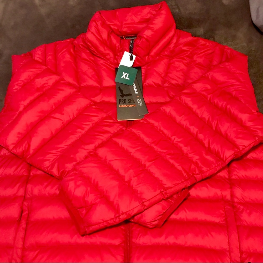 Hawke & Co. men’s packable down puffer coat, sz XL